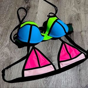 Colourblock Bikini Tops